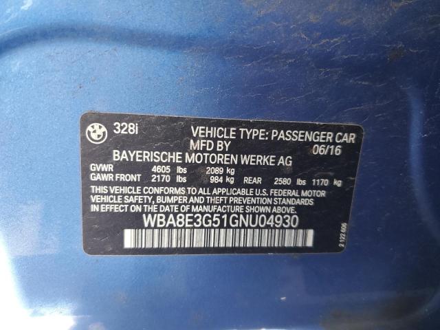 WBA8E3G51GNU04930 BMW 328 Xi Sulev