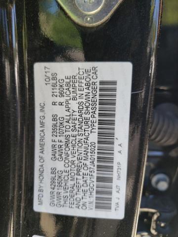 Honda ACCORD EXL 2018 1HGCV1F57JA015020 Image 12