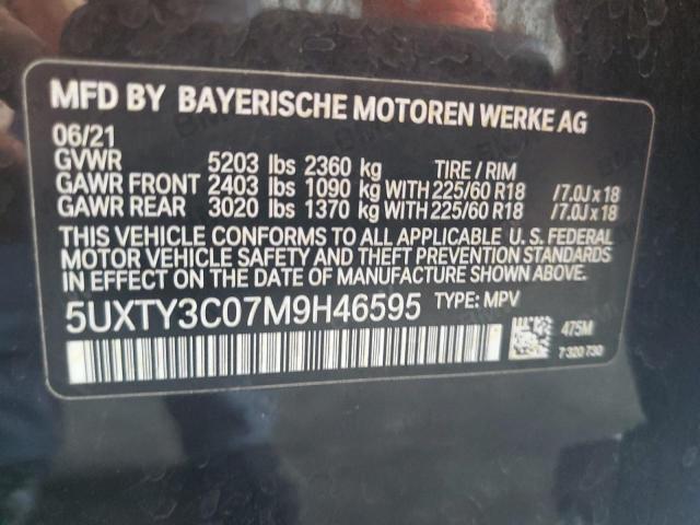5UXTY3C07M9H46595 BMW X3 Sdrive30i