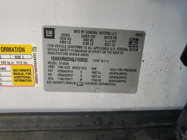 1GKKVRKD0GJ150682 GMC Acadia Slt-1