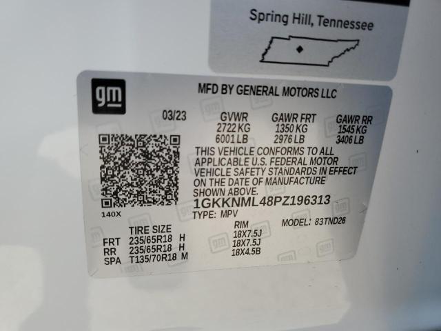 1GKKNML48PZ196313 GMC ACADIA SLT