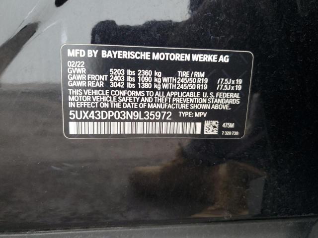 5UX43DP03N9L35972 BMW X3 Sdrive30i