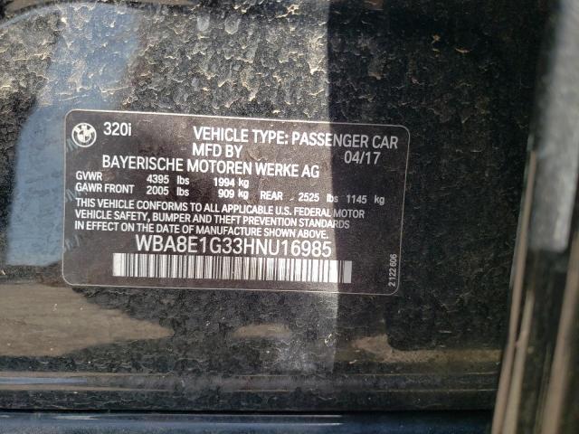 WBA8E1G33HNU16985 BMW 320 I