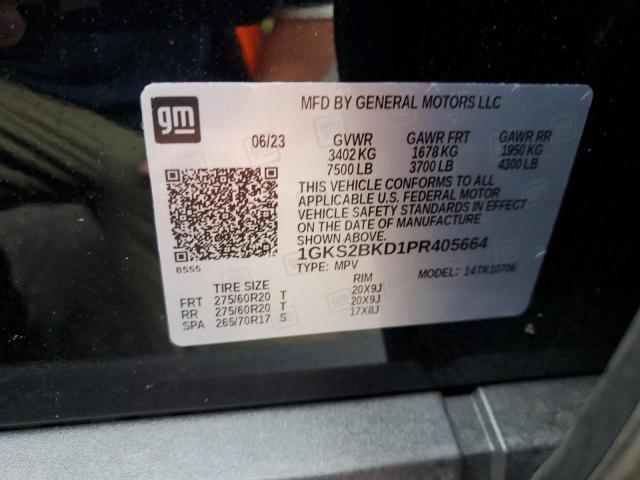 1GKS2BKD1PR405664 GMC YUKON SLT