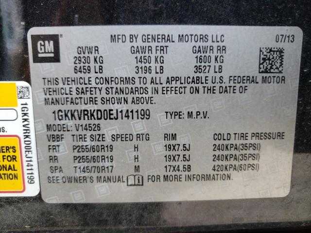 1GKKVRKD0EJ141199 GMC Acadia Slt-1