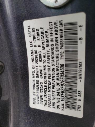 19XFB2F97EE034506 Honda CIVIC EXL