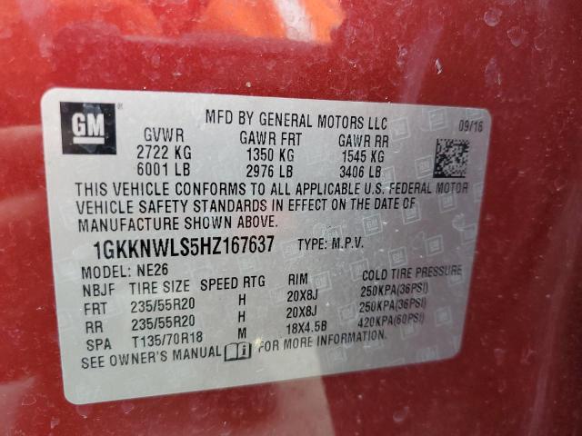 1GKKNWLS5HZ167637 GMC Acadia Slt-2