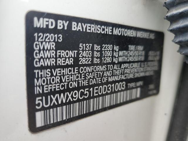 5UXWX9C51E0D31003 BMW X3 Xdrive28i