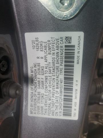 2HGFC2F89MH507461 Honda Civic Sport