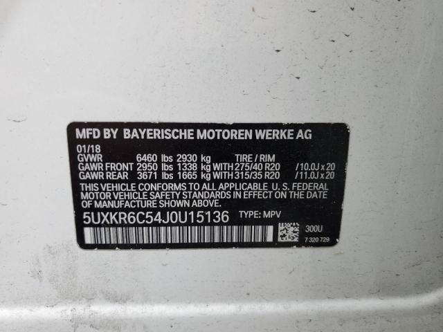 5UXKR6C54J0U15136 BMW X5 Xdrive50i