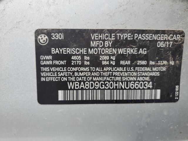WBA8D9G30HNU66034 BMW 330 XI