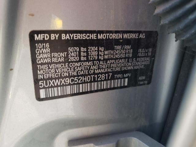5UXWX9C52H0T12817 BMW X3 Xdrive28i