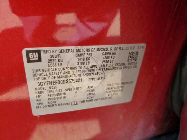 3GYFNEE30GS579421 Cadillac Srx Luxury Collection