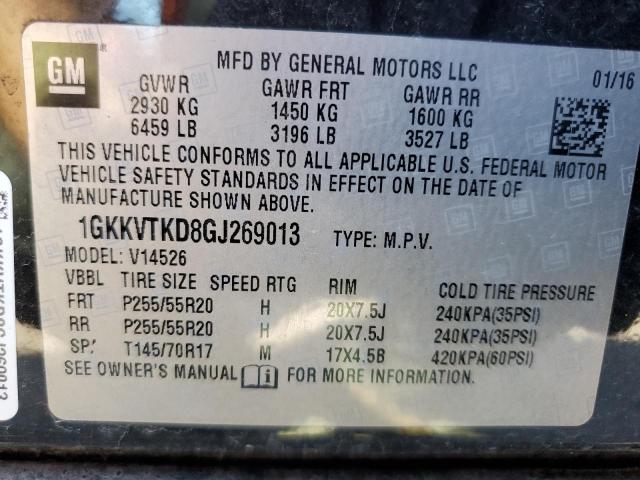 1GKKVTKD8GJ269013 GMC Acadia Denali