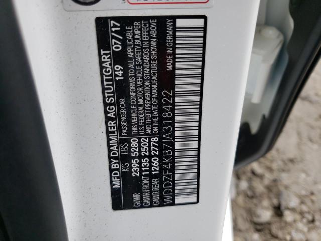 WDDZF4KB7JA318422 Mercedes-Benz E 300 4matic