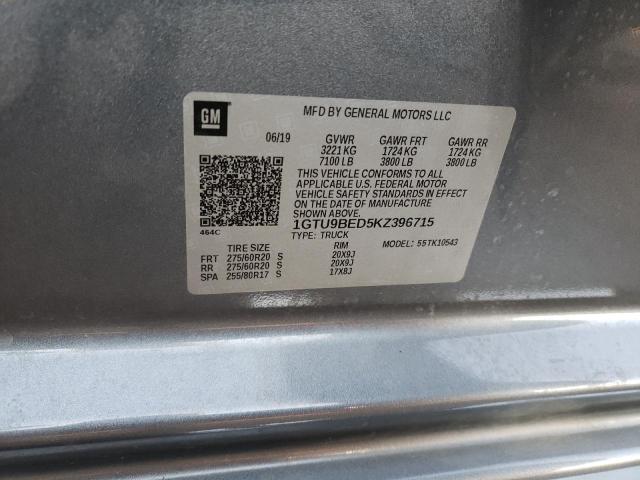 1GTU9BED5KZ396715 GMC Sierra K1500 Sle