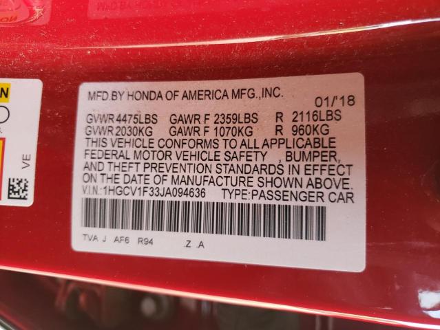 1HGCV1F33JA094636 Honda Accord Sport