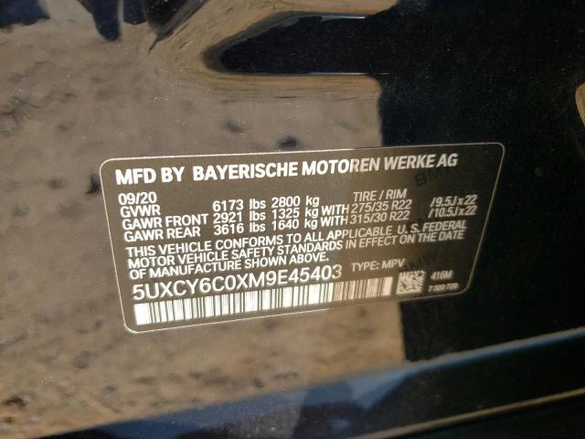 5UXCY6C0XM9E45403 BMW X6 Xdrive40i