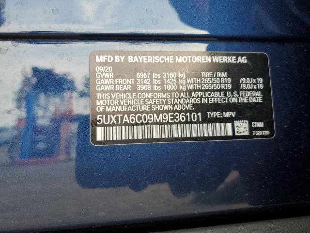 5UXTA6C09M9E36101 BMW X5 Xdrive45e