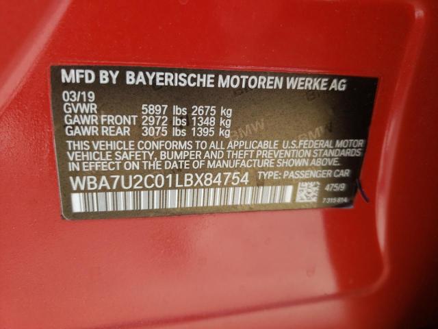 WBA7U2C01LBX84754 BMW 750 Xi