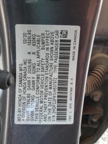 2HGFC2F61LH537972 Honda Civic Lx