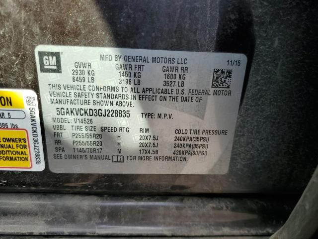 5GAKVCKD3GJ228835 Buick Enclave
