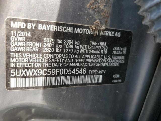 5UXWX9C59F0D54546 BMW X3 Xdrive28i