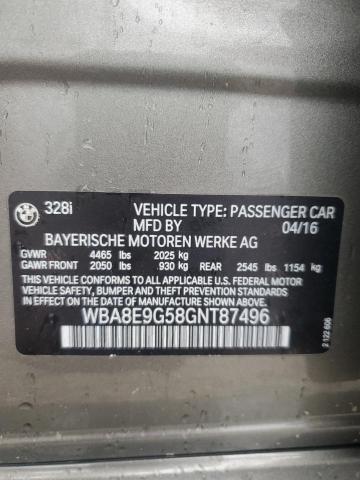 WBA8E9G58GNT87496 BMW 328 I Sulev