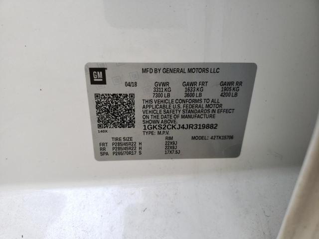 1GKS2CKJ4JR319882 GMC YUKON DENALI