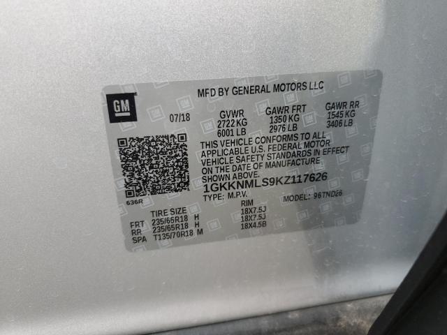 1GKKNMLS9KZ117626 GMC Acadia Slt-1