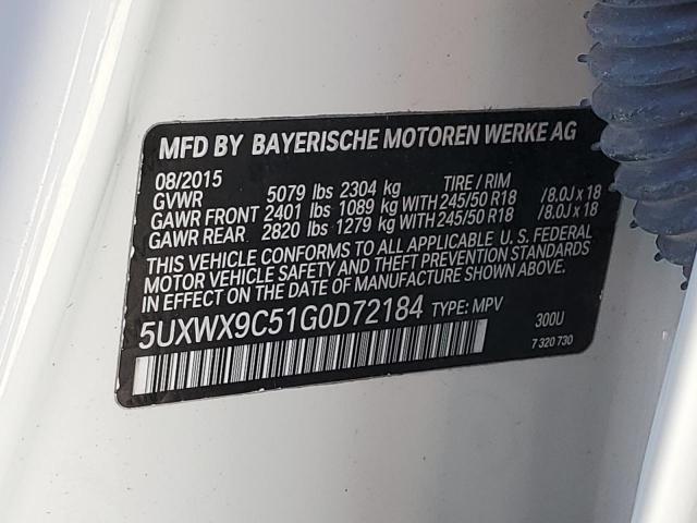 5UXWX9C51G0D72184 BMW X3 Xdrive28i