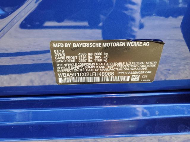 WBA5R1C02LFH48988 BMW 330I
