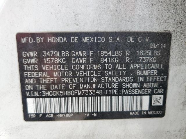 3HGGK5H80FM733348 Honda FIT EX