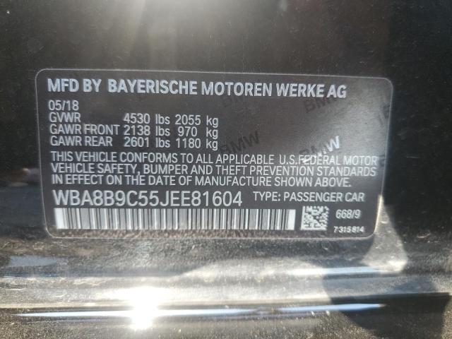 WBA8B9C55JEE81604 BMW 330 I