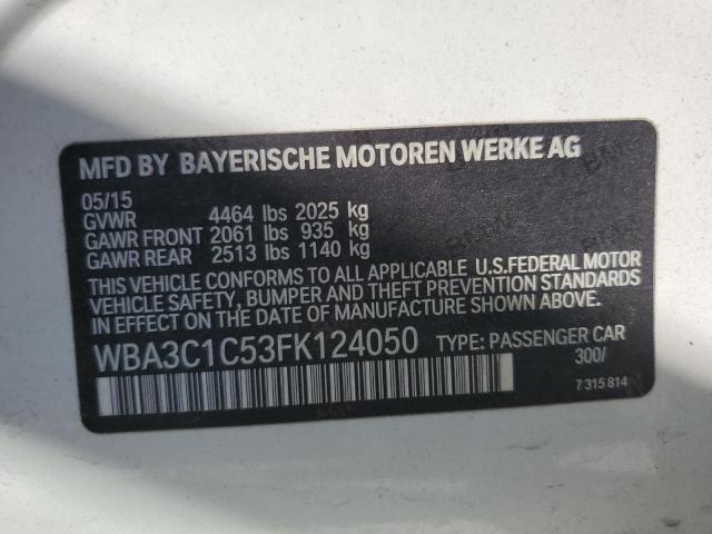 WBA3C1C53FK124050 BMW 328 I Sulev