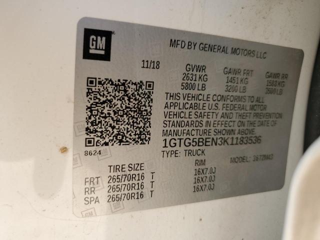 1GTG5BEN3K1183536 GMC Canyon