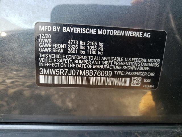 3MW5R7J07M8B76099 BMW 330XI