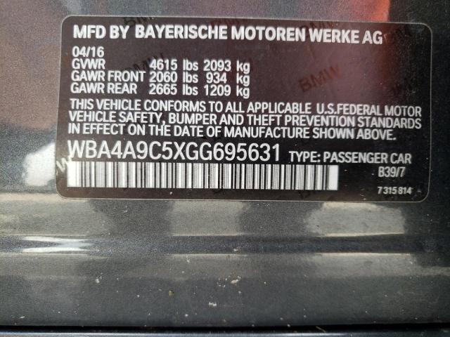 WBA4A9C5XGG695631 BMW 428 I Gran Coupe Sulev