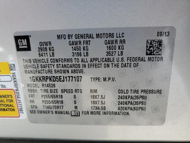 1GKKRPKD5EJ177107 GMC ACADIA SLE