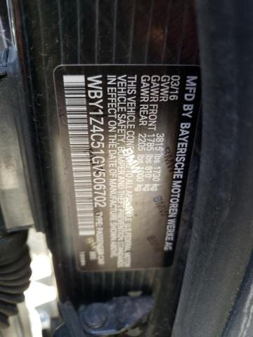 WBY1Z4C51GV506702 BMW I3 REX