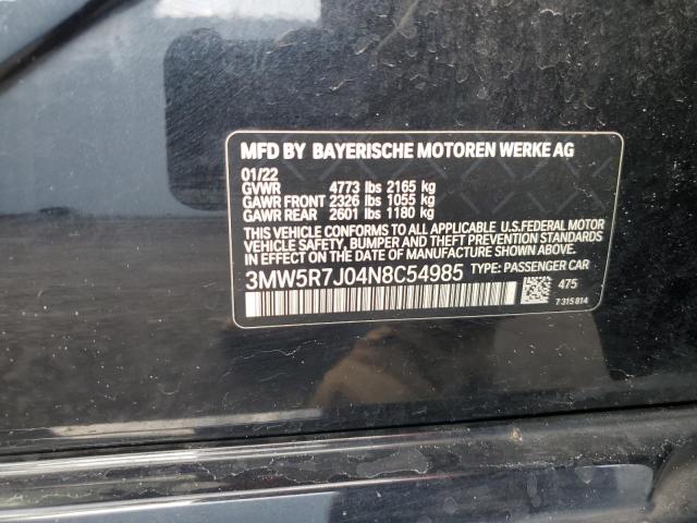 3MW5R7J04N8C54985 BMW 330XI