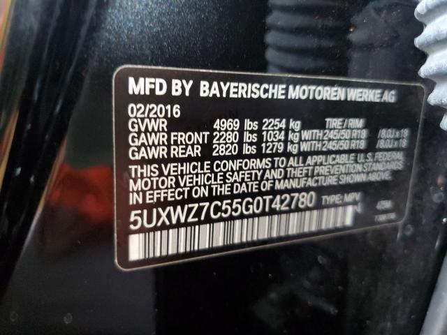 5UXWZ7C55G0T42780 BMW X3 Sdrive28i