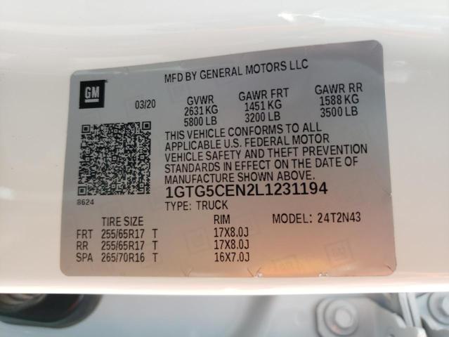 1GTG5CEN2L1231194 GMC CANYON SLE