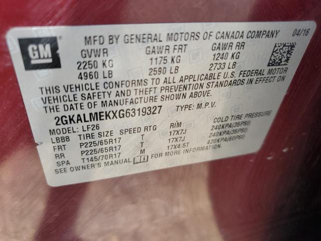 2GKALMEKXG6319327 GMC Terrain Sle