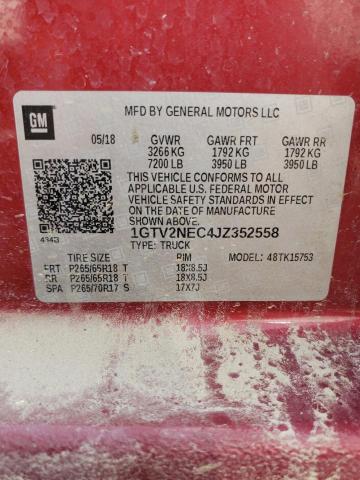 1GTV2NEC4JZ352558 GMC Sierra K1500 Slt
