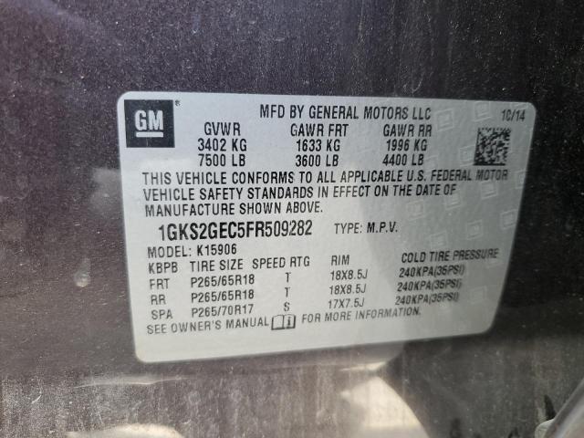 1GKS2GEC5FR509282 GMC Yukon Xl K1500 Sle
