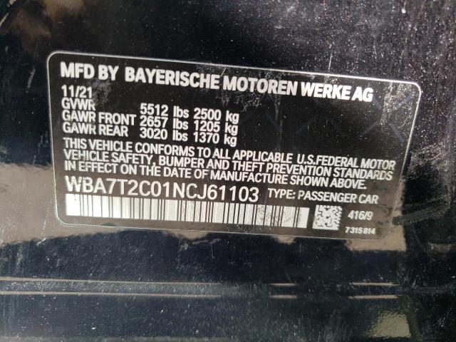 WBA7T2C01NCJ61103 BMW 740 I