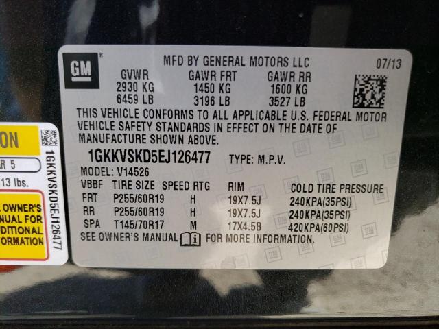 1GKKVSKD5EJ126477 GMC Acadia Slt-2