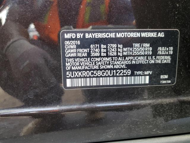 5UXKR0C58G0U12259 BMW X5 Xdrive35i