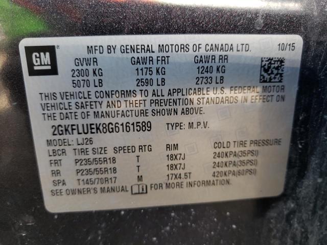 2GKFLUEK8G6161589 GMC Terrain Slt